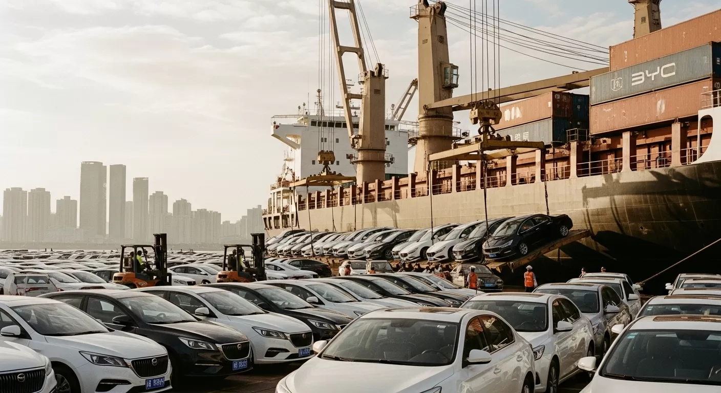 Used cars at the port