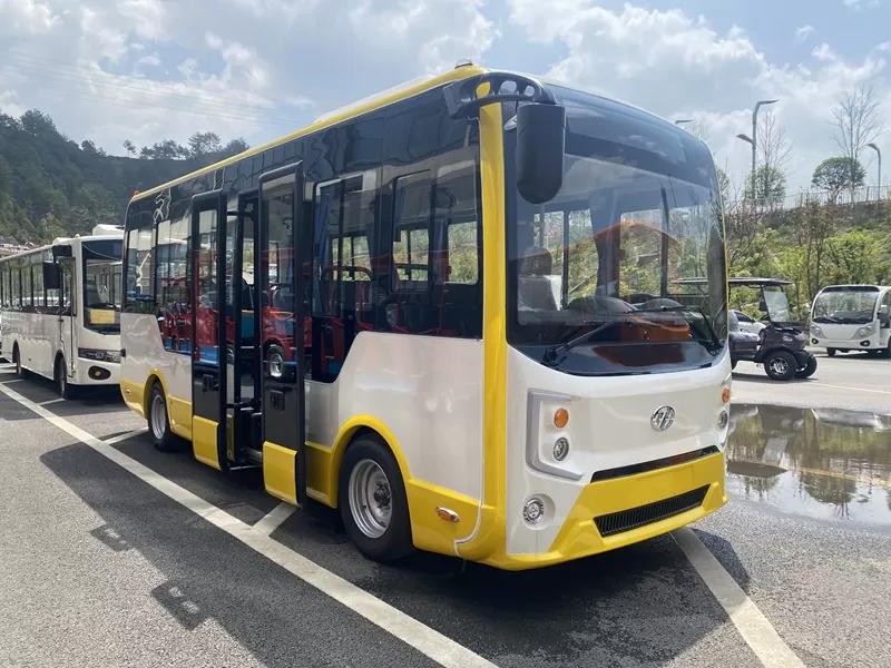 Spot cheap electric buses, 19-seat yellow buses - China second-hand car wholesalers