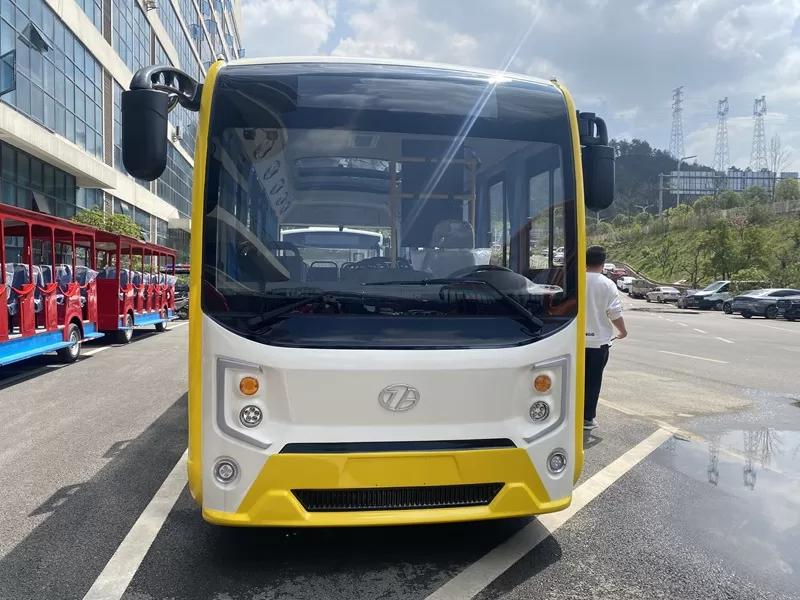 Spot cheap electric buses, 19-seat yellow buses - China second-hand car wholesalers