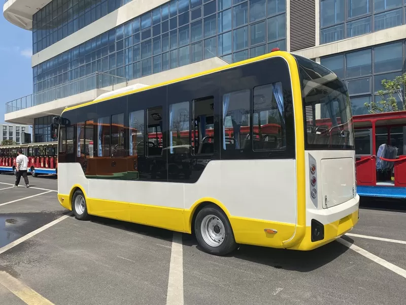 Spot cheap electric buses, 19-seat yellow buses - China second-hand car wholesalers