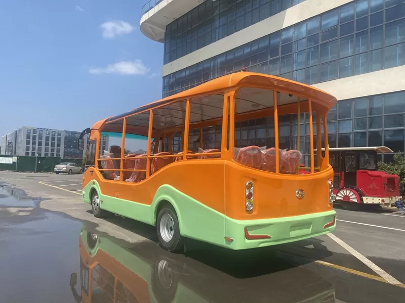 China Bus Dealer - 23 Seater Orange Bus Exported from China