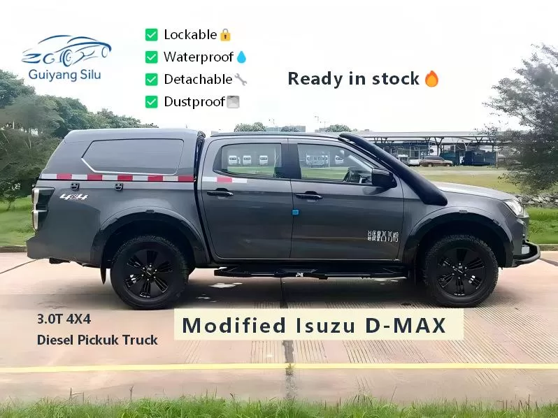 Modified Isuzu D-MAX Pickup with Detachable Waterproof Canopy for Secure Cargo Storage